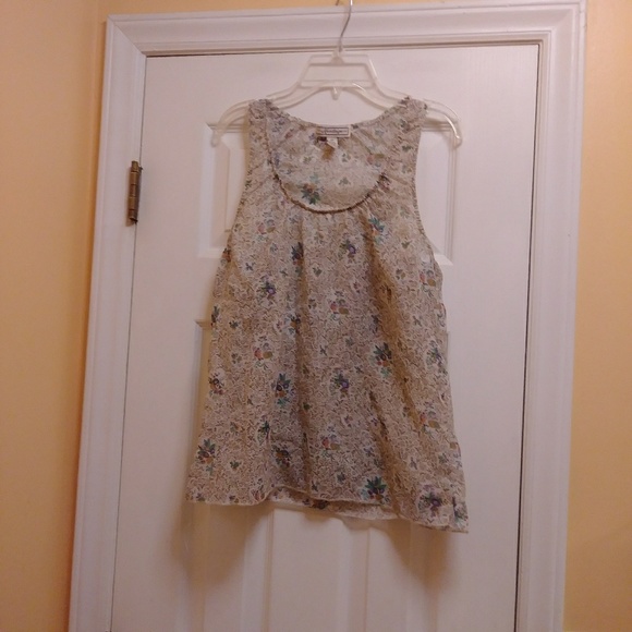 Heritage Women's Tank Top Blouse Size Medium Sheer - Picture 1 of 5